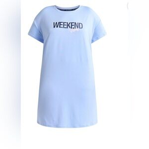 Joyspun size 2x/3x nwt Women's Light Blue Weekend Vibes Nightshirt